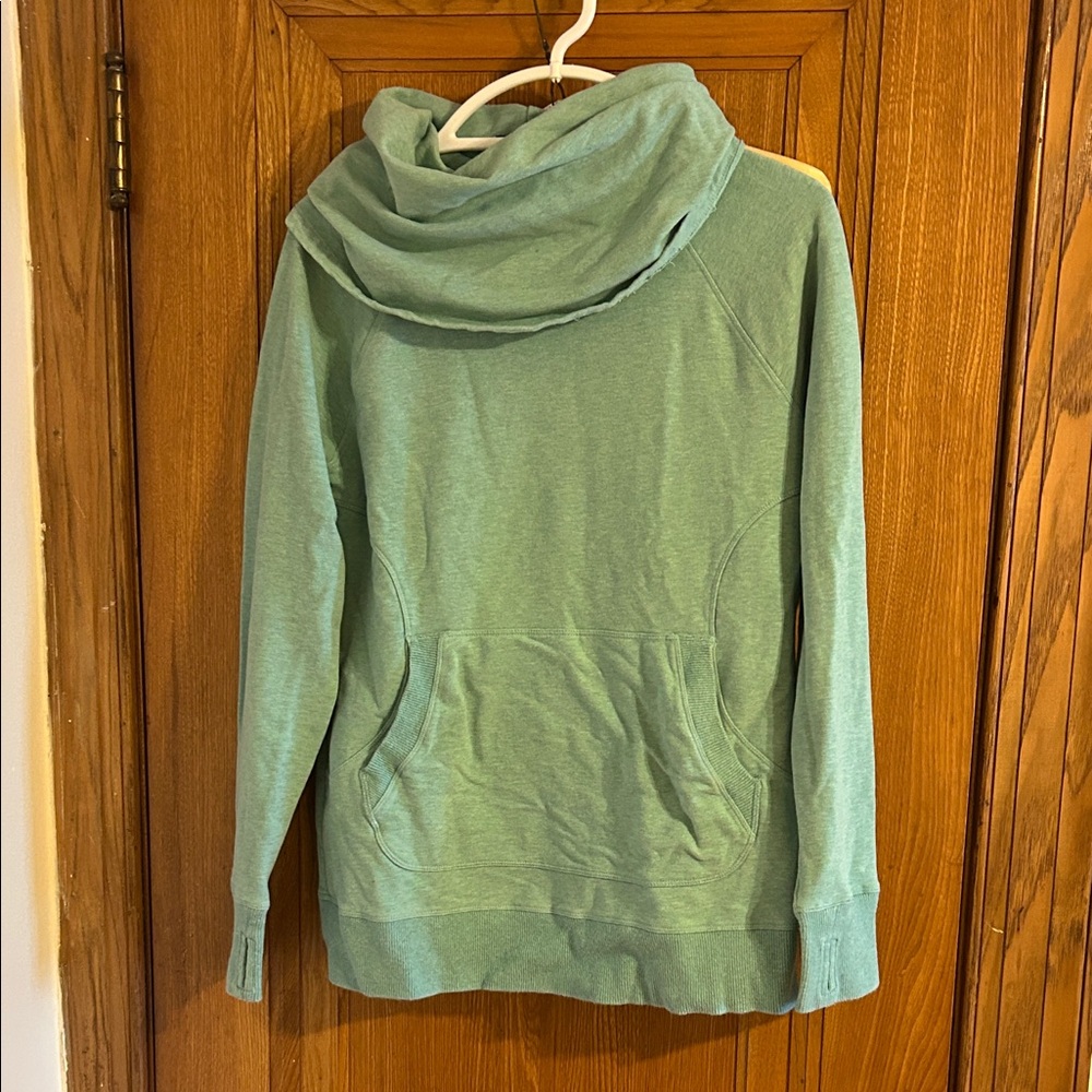 L.L. Bean Mint Green Cowl Neck Hoodie